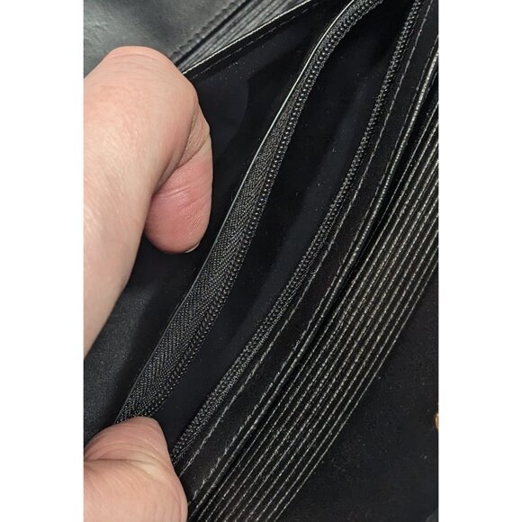 Vintage Buxton Leather Black Wallet With Attached Coin Pouch - Picture 9 of 16